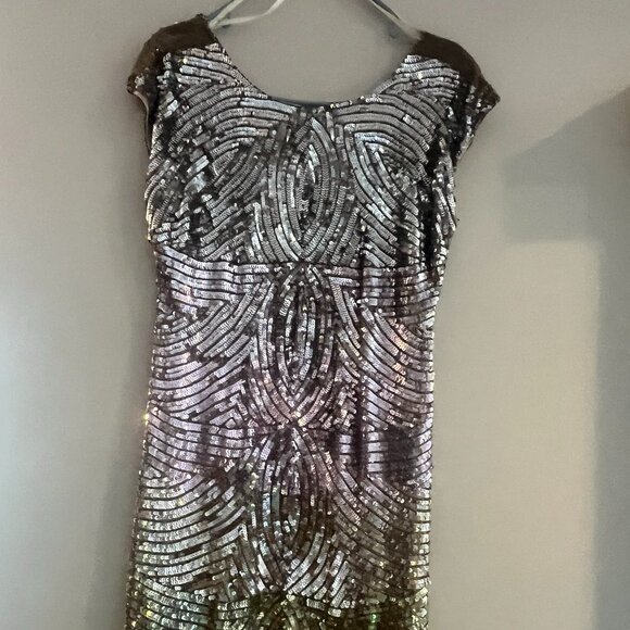 Beautiful Sequence Gold and Silver Dress - Picture 1 of 2
